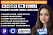 edit engaging online course videos for thinkific skool and elearning platforms