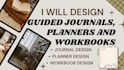 design guided journal, workbook, planner and self help ebook, canva kdp journal