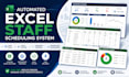 build automated excel staff scheduling system, shift rota, timesheet, dashboard