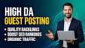 do high quality guest posting and SEO backlinks