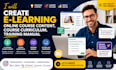 create elearning online course content, course curriculum, training manual