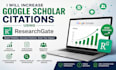 increase google scholar citations using researchgate