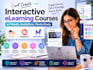 create interactive elearning course on moodle, buddyboss, masterstudy