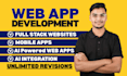 develop ai powered web apps, full stack websites, ai software and ai mobile apps