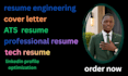write a professional tech resume, IT, engineering, and cybersecurity resume