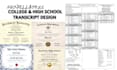 design high school diploma, college, university transcript or ged certificate