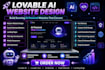design a responsive lovable ai website dev website ai web app landing page