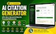 create a citation and reference generator web application