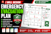design emergency evacuation plan, escape route map and fire exit plan
