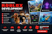 script a full roblox game, make custom scripts or fix bugs