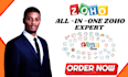 setup and automate your zoho CRM zoho one zoho sites zoho commerce and campaigns