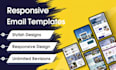 create professional email template design, newsletter and flows