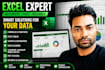 clean,format,marge,split excel data, all excel problems solve