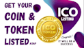 do ico listing, token listing, coin listing on coin gecko