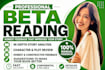 beta read and proofread your fiction, nonfiction young adult manuscript