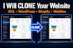 clone, duplicate or copy ghl gohighlevel,  shopify and webflow websitewordpress,