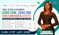 setup zoho CRM, zoho email campaigns, zoho one, zoho automation expert, hubspot