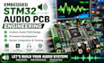audio pcb design with stm32  sd dac op amps  class d amplifiers mems microphones