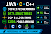 do socket programming implement data structure oop and cuda in java c cpp