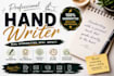 provide neat handwritten notes, letters and documents