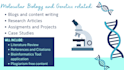 write molecular biology and genetics content