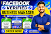 create a verified facebook business manager and ads account