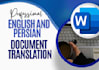 translate english and persian documents fast and accurately