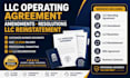 draft llc operating agreement, amendment, resolution and reinstate llc