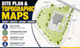 gis topographic map, site plan, survey plan, contour map grading drainage plan