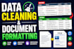 format clean and organize your messy data or text