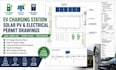 design mep ev charging stations solar plan electrical permit drawing
