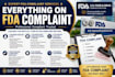 file fda consumer complaints, draft fda warning letter and prepare adverse event