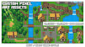 create 8bit 16bit pixel art background top down tileset tilemap rpg game assets