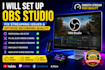 set up obs studio, fix streaming issues and optimize recording quality