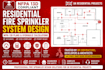 design nfpa 13d fire sprinkler plans, UK residential projects