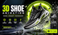 create realistic 3d shoe animation for sneaker brands
