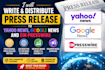 write and distribute a powerful press release to top media outlets