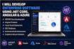 develop enterprise software using dotnet core angular and azure