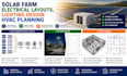 solar farm electrical layouts, lighting design hvac planning