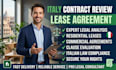 do italy contract review, lease agreement,