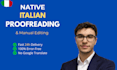 professionally proofread and edit your italian texts