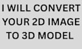convert your 2d image,logo to 3d model