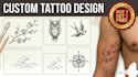 create professional custom tattoo designs and flash sheets