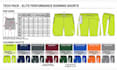 create activewear tech pack, sportswear techpack with flat sketch for production