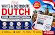 write and distribute dutch press release distribution, submit press release
