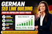 do german SEO link building with high da dofollow guest posts