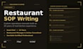 write professional restaurant sops and kitchen operation systems