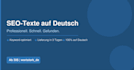professionelle SEO texte auf deutsch schreiben