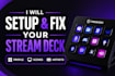 setup and fix any size of stream deck flawlessly and hotkeys