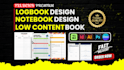 design custom logbook planner, notebook tracker, low content book, diary design